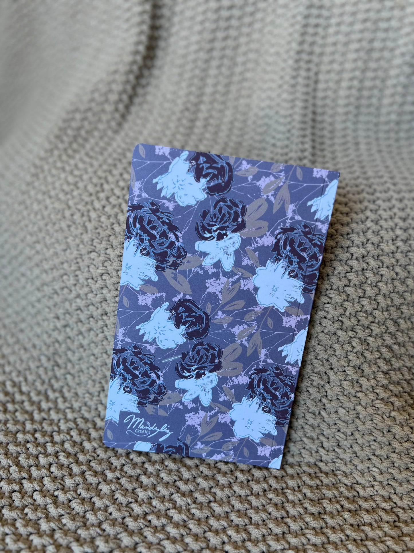 Wild Peonies Floral Journal - Small Size - Purple
