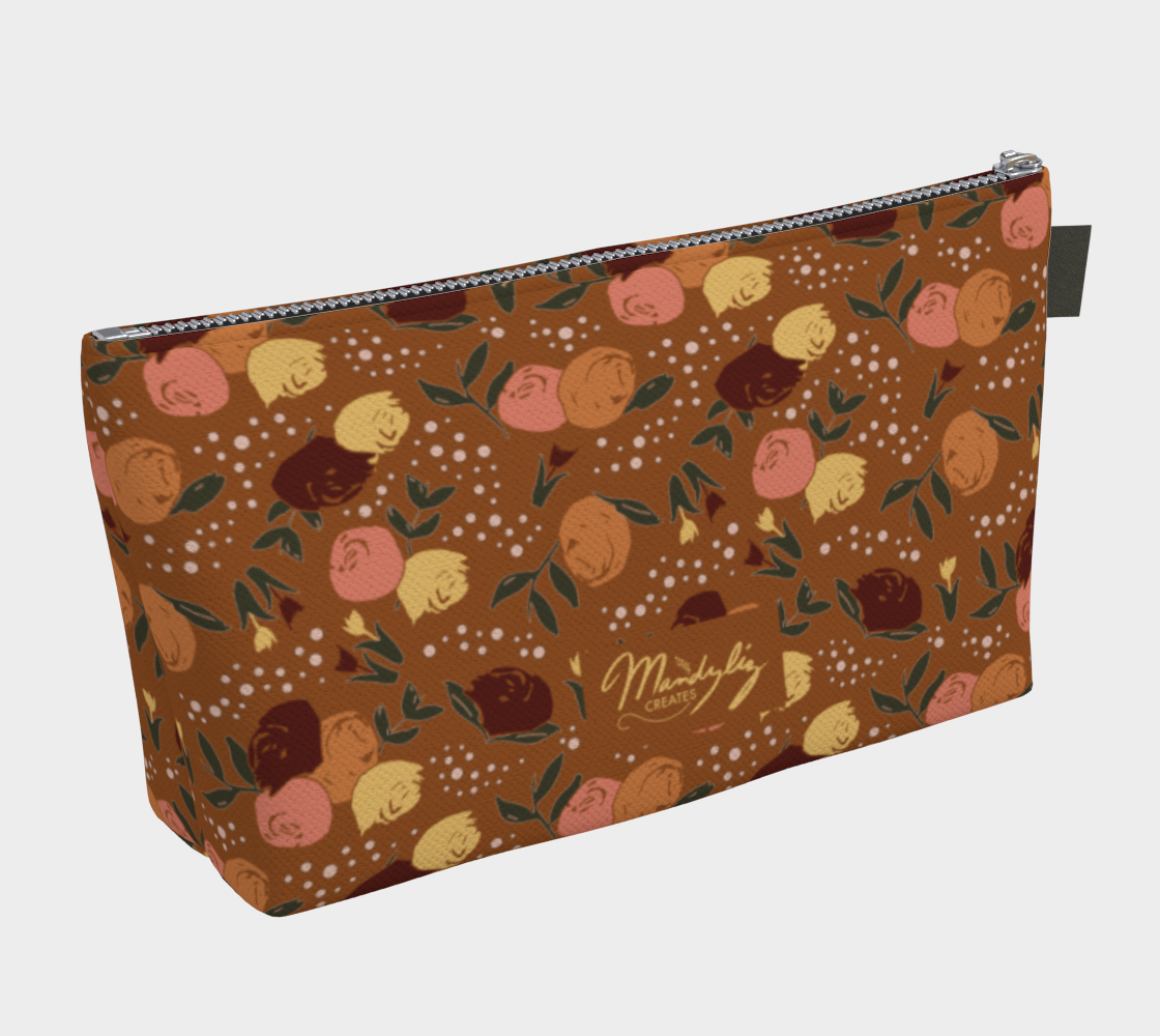 Dare To Be Floral Zipper Pouch - Warm Colorway