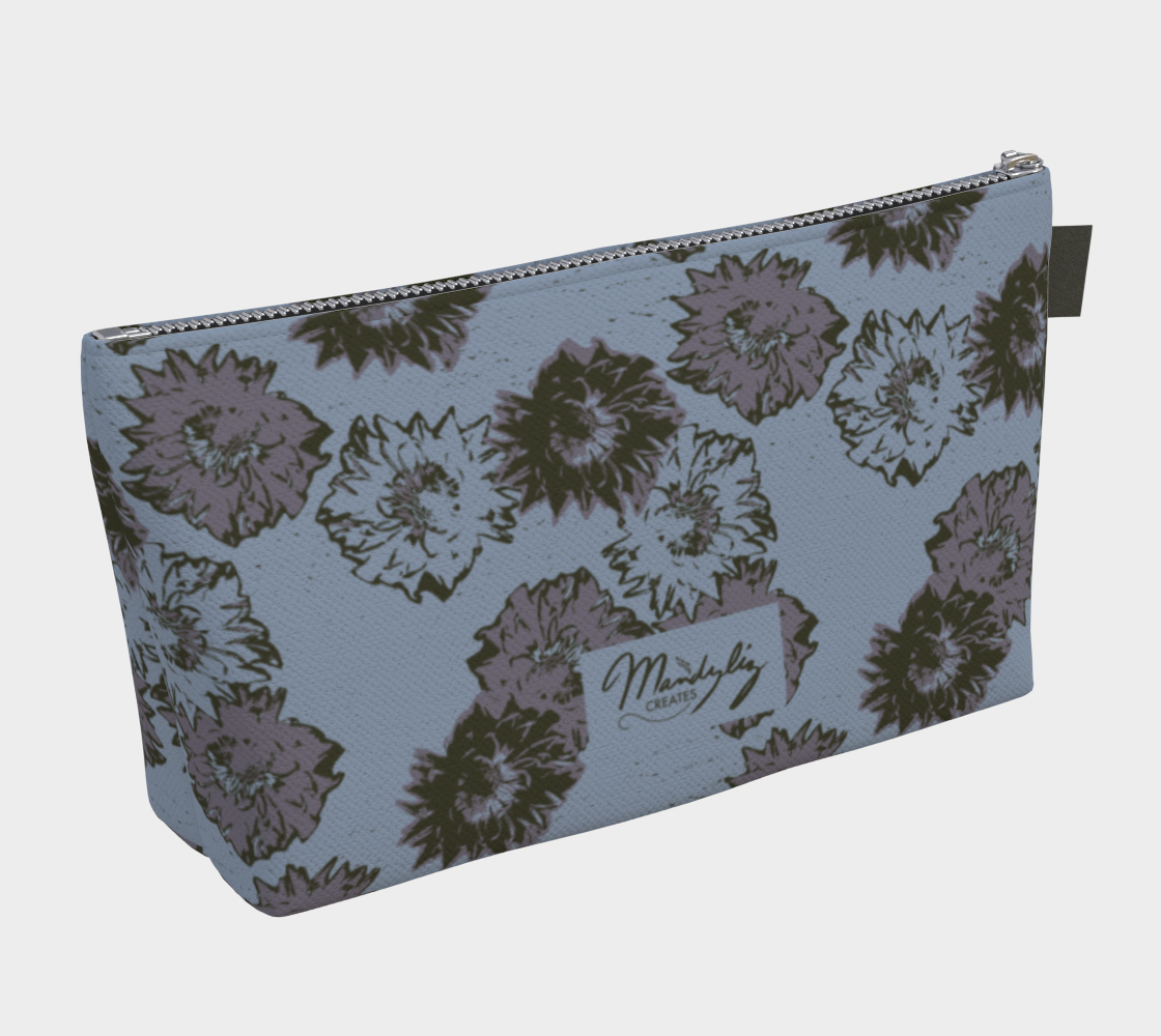 Bold Blooms Floral Zipper Pouch - Cool Colorway