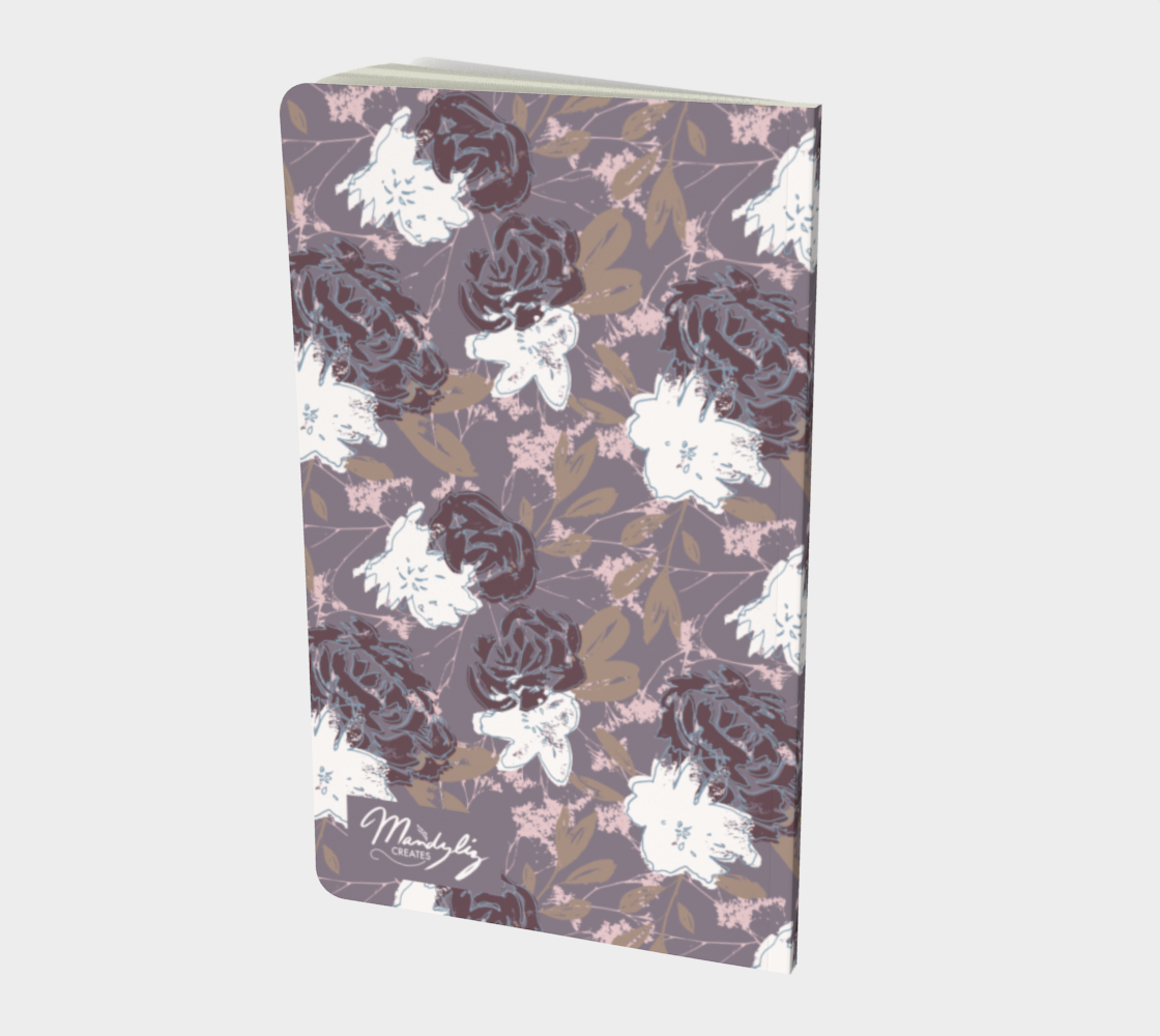 Wild Peonies Floral Journal - Small Size - Purple