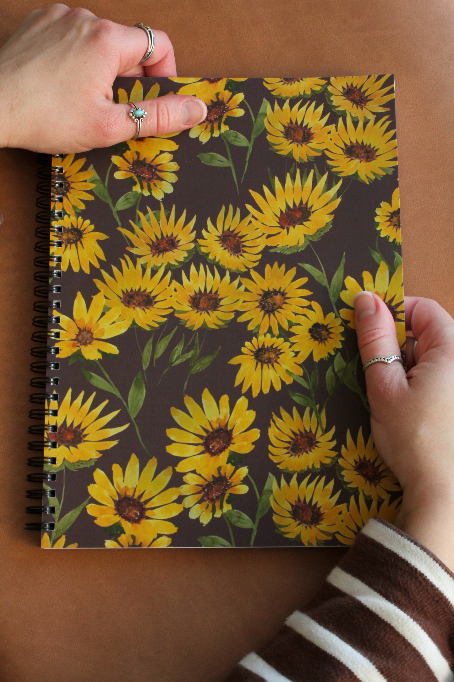 Scattered Sunflowers Spiral Notebook