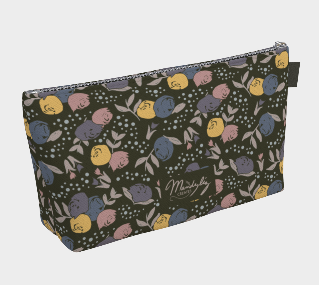 Dare To Be Floral Zipper Pouch - Cool Colorway