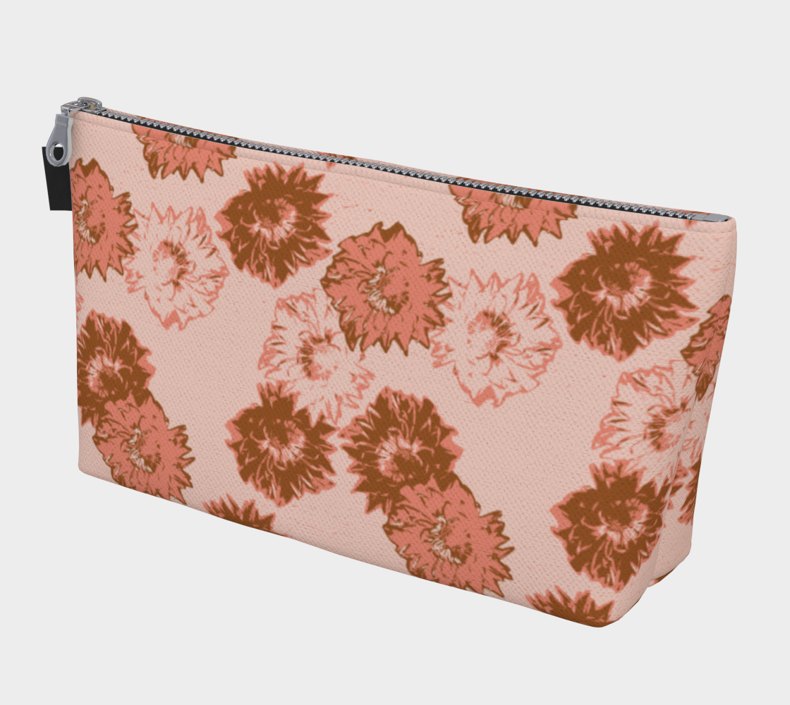 Bold Blooms Floral Zipper Pouch - Warm Colorway