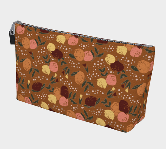 Dare To Be Floral Zipper Pouch - Warm Colorway