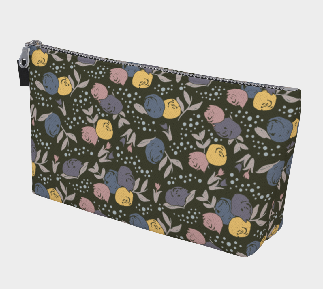 Dare To Be Floral Zipper Pouch - Cool Colorway