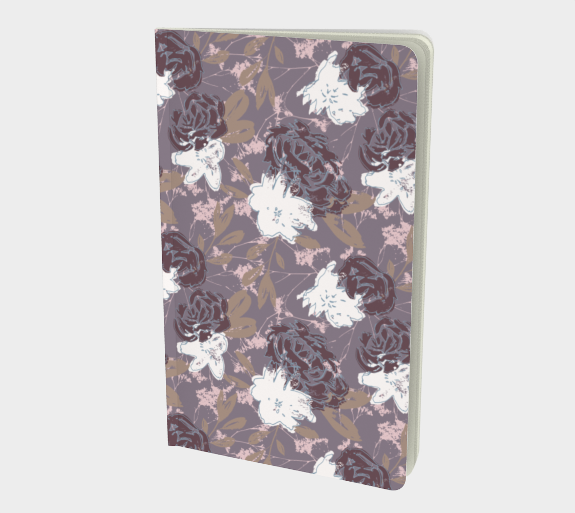 Wild Peonies Floral Journal - Small Size - Purple