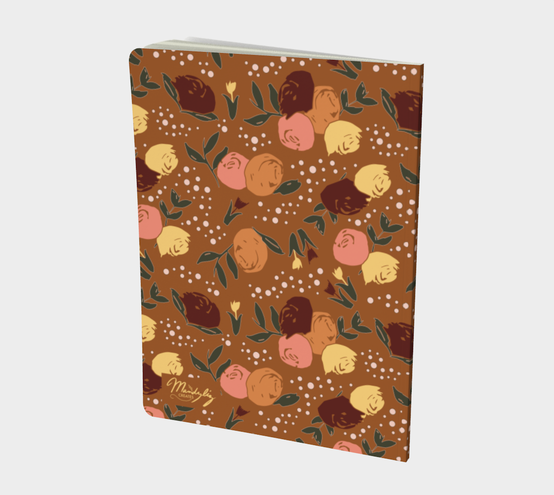 Dare To Be Floral Journal - Large Size - Warm Colorway